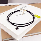 Black Lace Leather Collier Black Lace Leather Collier