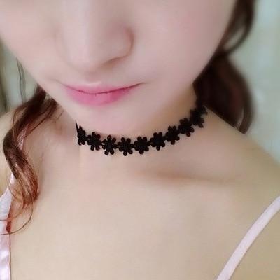 Black Lace Leather Collier Black Lace Leather Collier