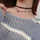 Black Lace Leather Collier Black Lace Leather Collier