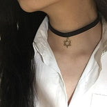 Black Lace Leather Collier Black Lace Leather Collier