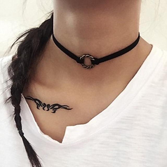 Black Lace Leather Collier Black Lace Leather Collier