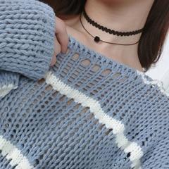 Black Lace Leather Collier Black Lace Leather Collier