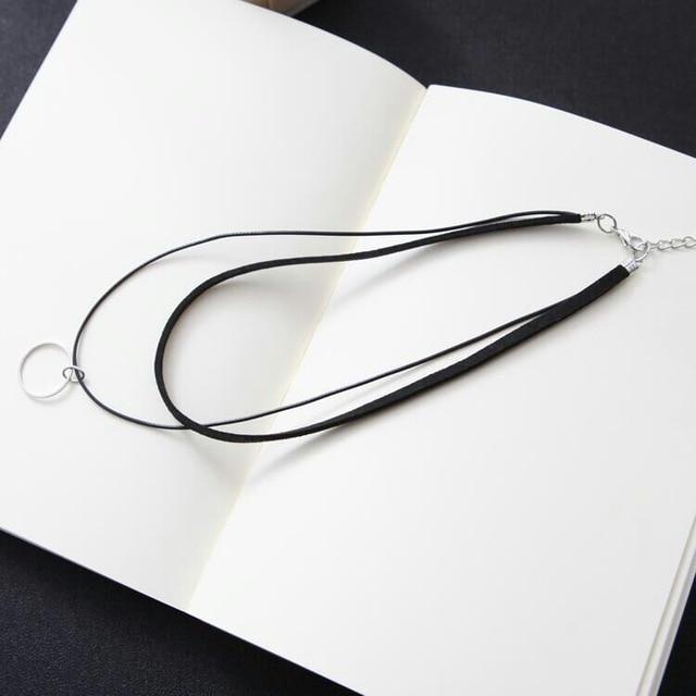 Black Lace Leather Collier Black Lace Leather Collier