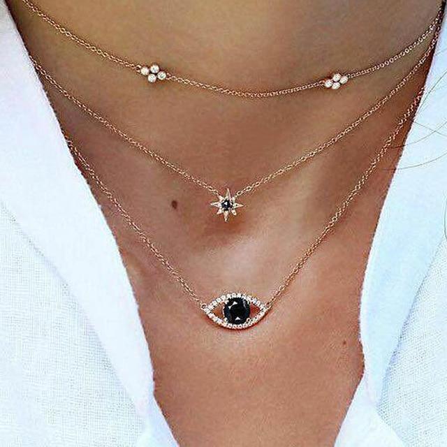 Bohemia Moon Star Multilayer Necklace Bohemia Moon Star Multilayer Necklace