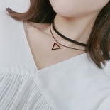 Black Lace Leather Collier Black Lace Leather Collier