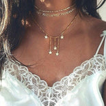 Bohemia Moon Star Multilayer Necklace