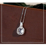 Silver Super Shining Zircon Pendant Necklace