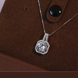 Silver Super Shining Zircon Pendant Necklace