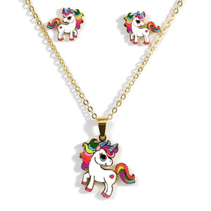 Unicorn Pendant With Necklace